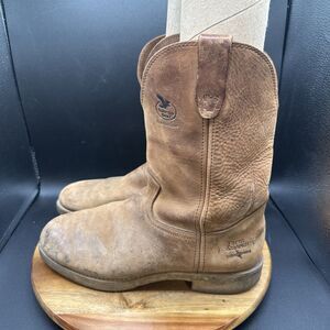Georgia Farm and Ranch Men's Size 10 EE Wide Work Boots Brown Pull On  G5814